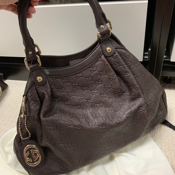 Brown leather Sukey Gucci bag medium - Picture 2 of 6